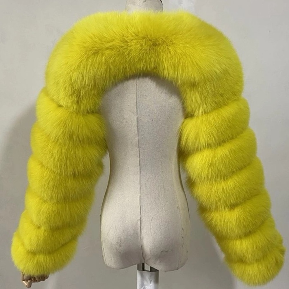 Faux Fur Bolero Puffer Fur - Picture 13 of 16